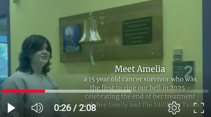 NEO Kids Pediatric Oncology end of Treatment Victory Bell Celebration