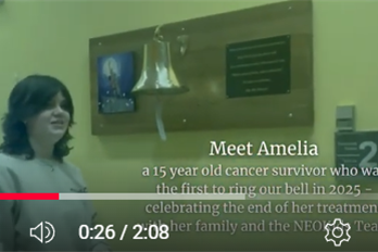 NEO Kids Pediatric Oncology end of Treatment Victory Bell Celebration